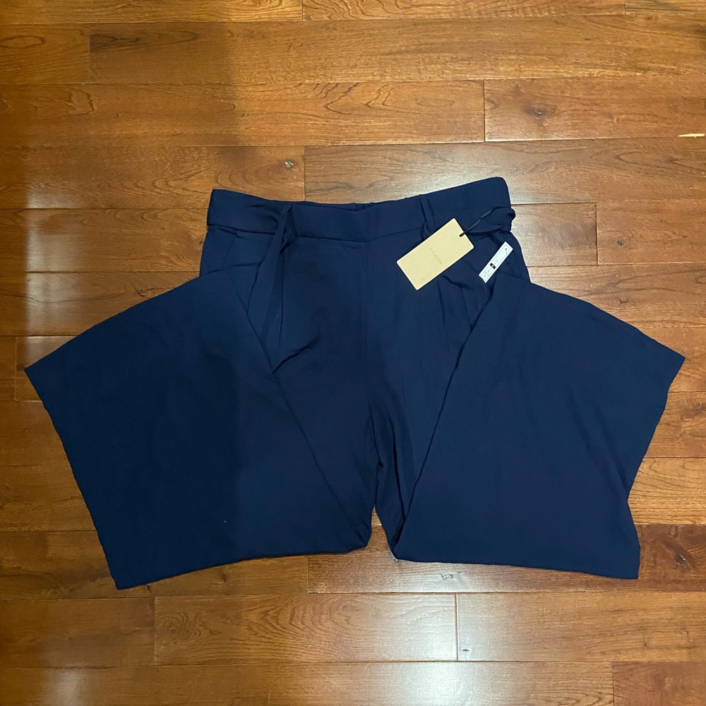 Halogen Blue Casual Summer Cooling Palazzo Wide Legs Pants VINTAGE